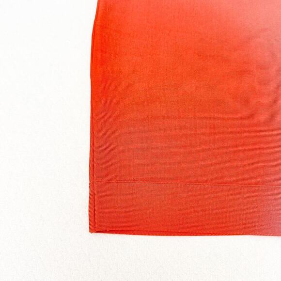 BCBG Maxazria Classic Bandage Bodycon Mini Skirt Orange Size L - Picture 3 of 6